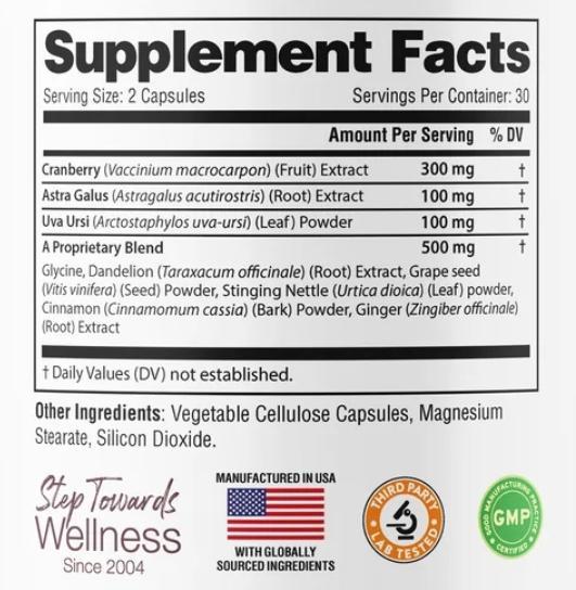 【Sandhus】Kidney Cleanse Detox Support Supplement, Natural Cranberry, Grape Seed, Uva Ursi Extract to Support Kidneys, Bladder & Urinary Tract Healthcare Dietary Edible Fitness Vitamin