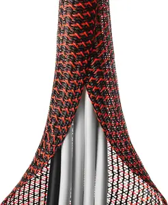 6.6ft - 1/2 inch  Sleeve, Cord Wrap Wire Protector Tubing for Pets, PC  Wrap, Computer  Management Sleeve - Black - Red