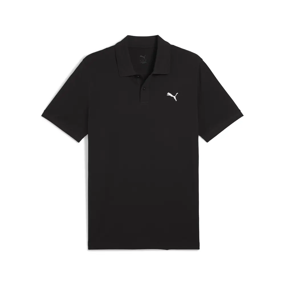PUMA Mens Essentials Pique Short Sleeve Shirt Casual Casual - Black