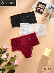 UFV Women’s Sexy Patchwork Design Underwear Set, Lingerie, Leaf & Contrast Lace Patterns, Fitted Comfortable Fabric, All-Season Wear