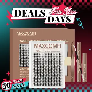 MaxComfi Mira DIY Dramatic False Eyelashes - Gentle Fit Eyelash Extensions, Manga Lashes, Waterproof, Long-Lasting, Super Soft, Thin Band, Natural Daily Wear Volume, Beginner-Friendly Summervibes Makeup Essential, Eyelashes Extensions, Diy Dramatic Lashes