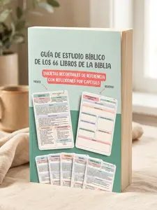 Guía de Estudio Bíblico de los 66 Libros de la Biblia: Tarjetas Recortables de Referencia con Reflexiones por Capítulo (The 66 Books of the Bible Study Overview Series) (Spanish Edition)