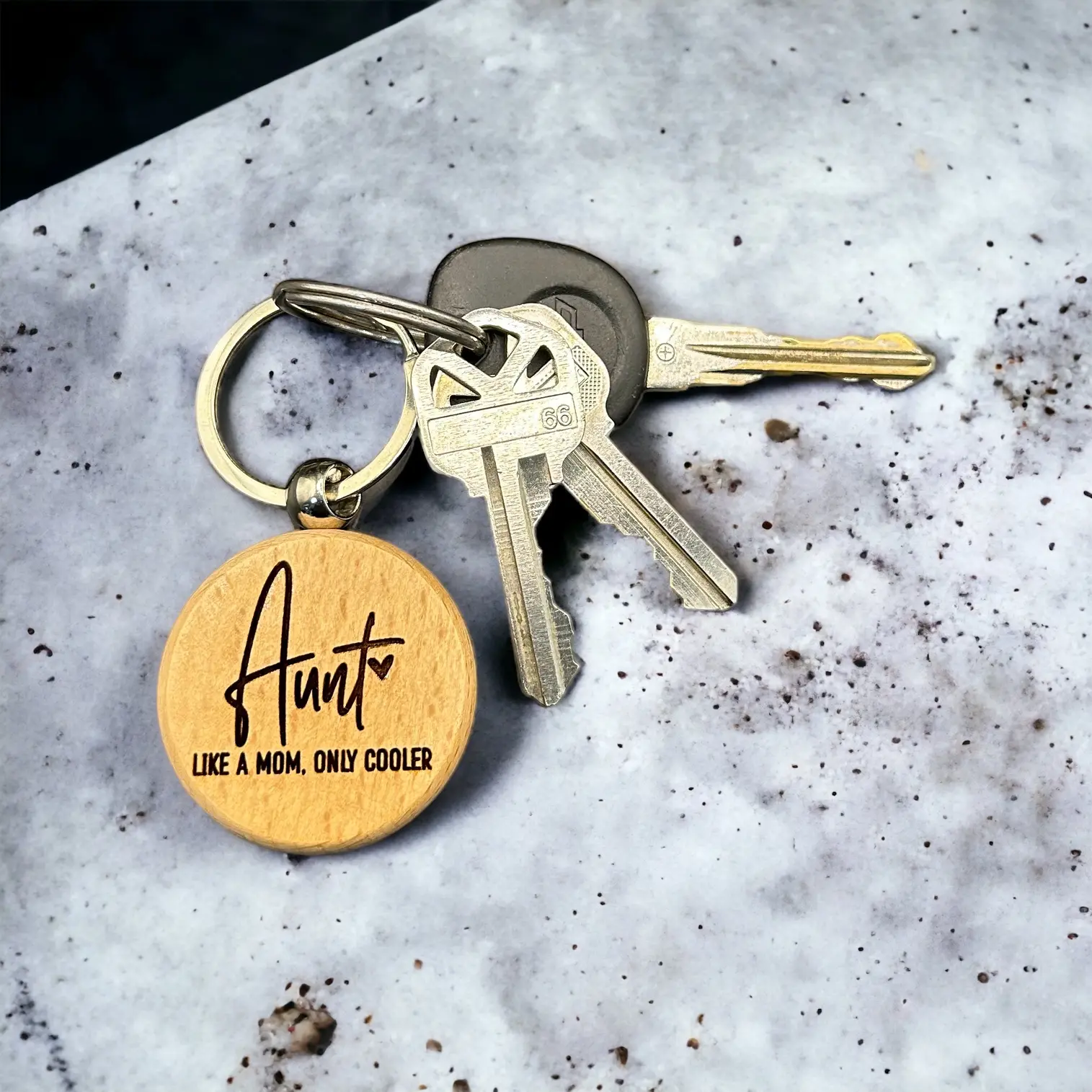 Aunt - Like A Mom, Only Cooler - Keychain