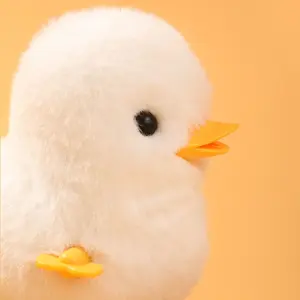 Plush Jumping Chicken Toy with Realistic Feathers Interactive Jumping Duck Jumping Parrot Soft Plush Material