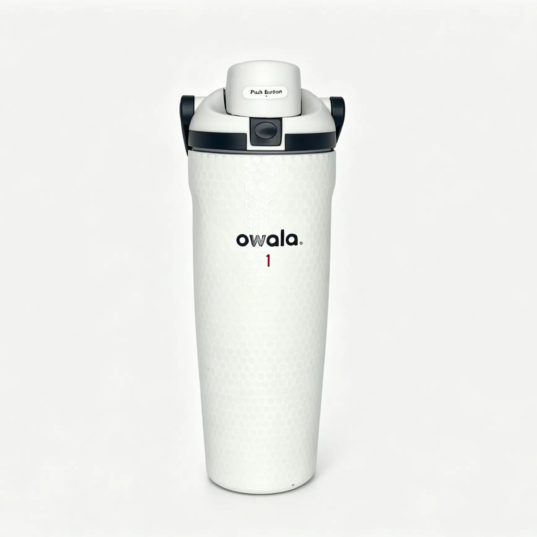 Minimalist White Honeycomb Owala FreeSip 30oz Water Bottle, Textured Insulated Stainless Steel Travel Bottle, Trendy Aesthetic Sports Cup Gift for Women