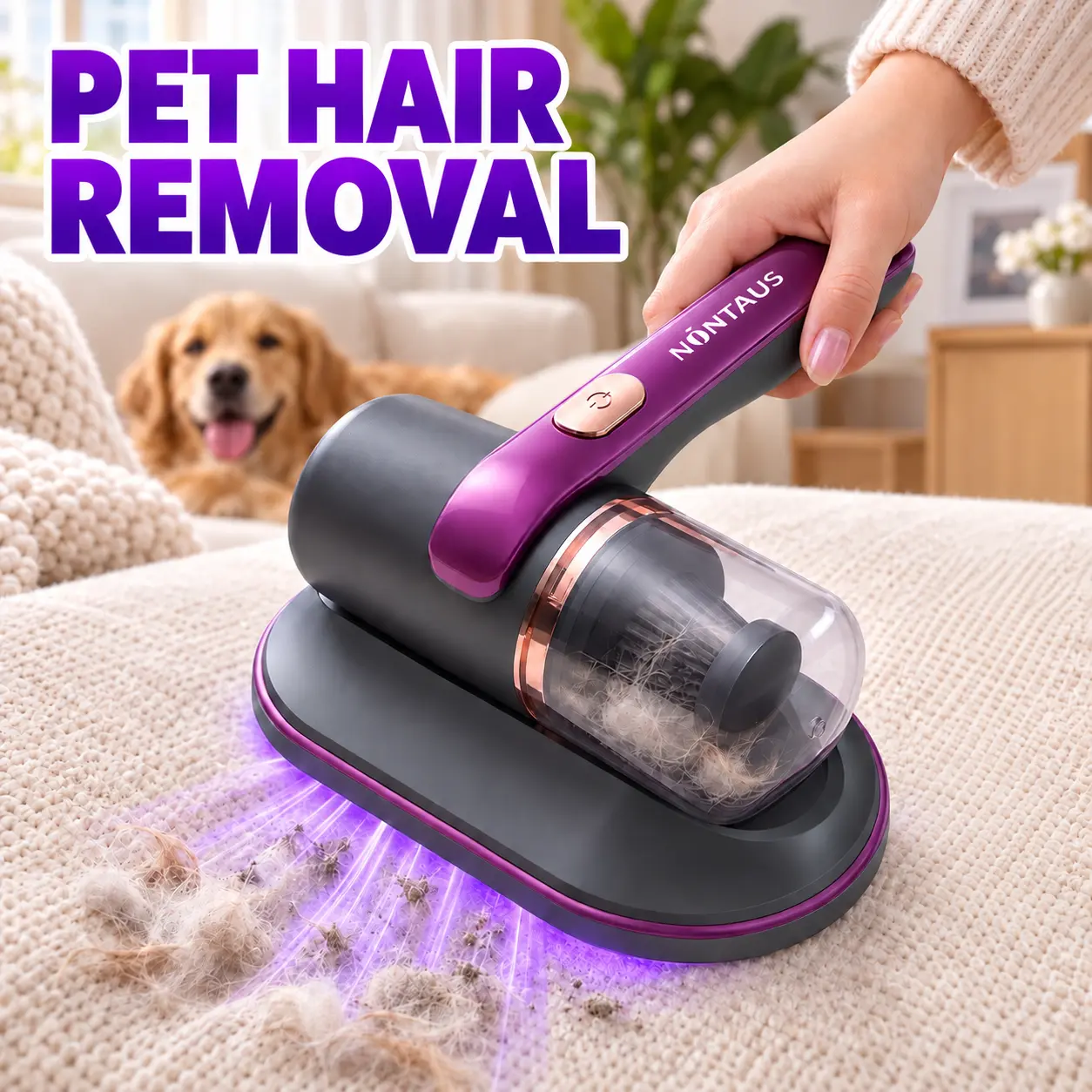 【Black Friday】Cordless Handheld Wireless Mite Remover Vacuum - 10KPa Powerful Suction, 68W Compact Lightweight Mini Rechargeable Vac, Ultrasonic Cleaning, 99.99% Filter, 1500mAh Battery for Mattress, Sofa