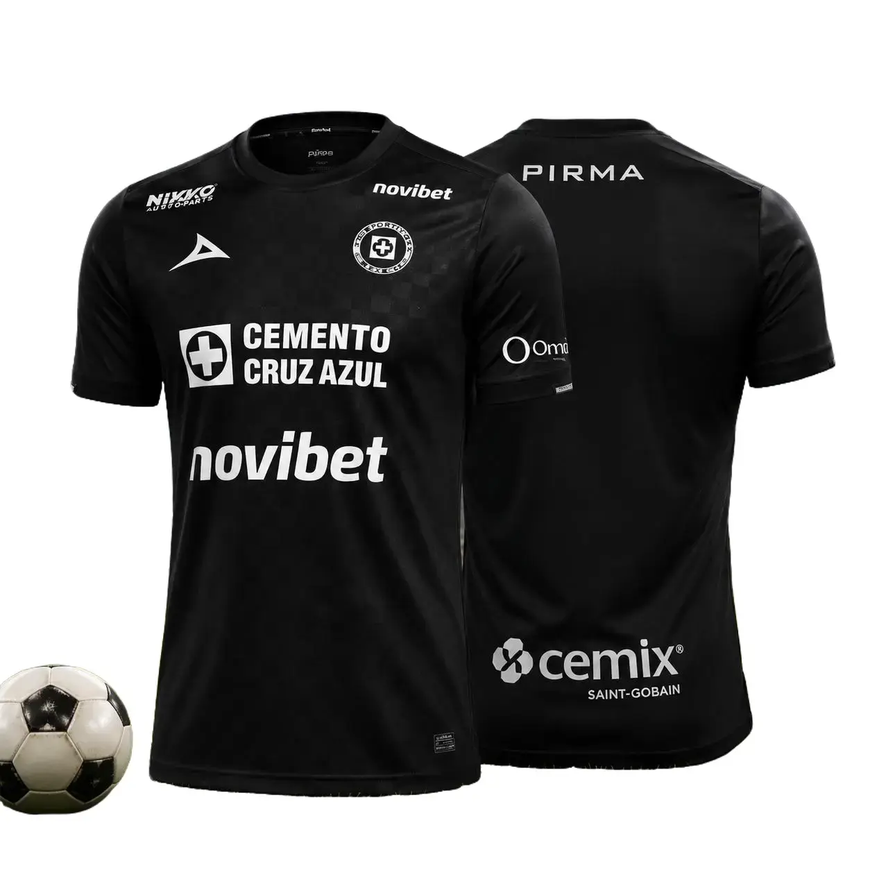 Cruz Azu1 Black 25/26 Home Blue Jersey, Liga MX Short Sleeve Soccer Shirt for Men and Women, Fan Edition Kit