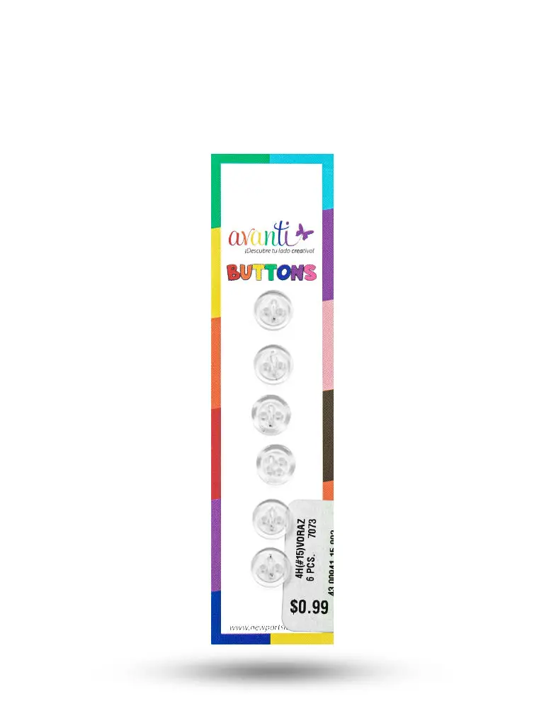 Sewing Buttons – 15L (9.53mm / 0.375 inches) with 4 Holes – Perfect for Casual Shirts & Lightweight Blouses