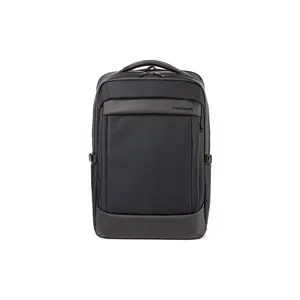 Samsonite IKLEN Logo Zipper Business Laptop Backpack In Polyurethane Fabric For Men In Navy Blue