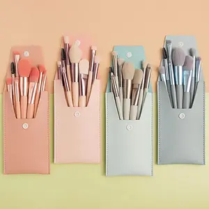 Makeup Brush Set with Storage Case, 8 Counts/set Multifunctional Makeup Brush with Soft Bristles, Synthetic Makeup Brushes, Professional Makeup Tools for Women, Cosmetics, Makeup Brushes Kits