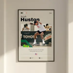 Nyjah Huston Poster, Skateboarding Legend Art Print, Wall Decor, Gift Idea