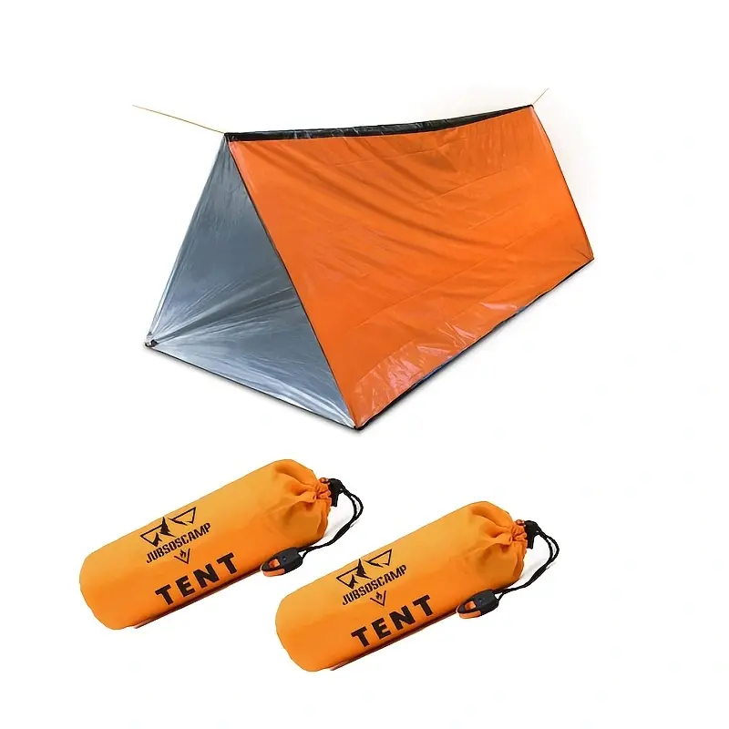 World's Toughest Ultralight Survival Tent • 2 Person Mylar Emergency Shelter Tube Tent + Paracord • Year-Round All Weather Protection for Hiking, Camping, & Outdoor Survival Kits