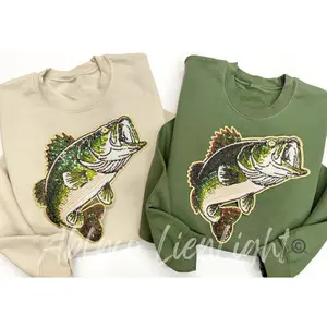 Bass Fish Sequin Patch Sweatshirt
