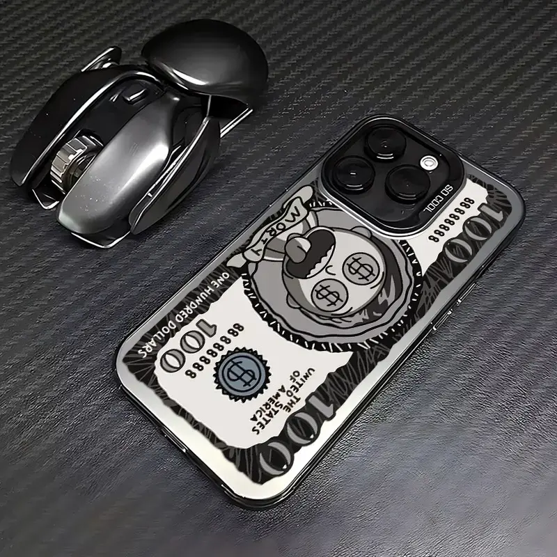 Cartoon Dollar Phone Case – Funny Money Graphic Design | Shockproof Matte Protective Cover | Compatible With iPhone 11–17