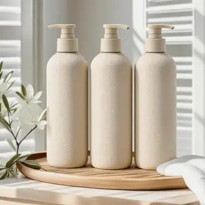3-Pack Simple Bathroom Shower Dispenser Set, Scent-Free Plastic Containers for Shampoo Conditioner Body Wash, Stylish Bath Accessories, Bathroom Accessory