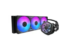 Cooler Master Atmos II 360 VRM Fan FreeForm 2.0  AIO CPU Liquid Cooler, VRM Fan, Dual Chamber Pump, 400mm Tubing, SickleFlow Edge 360 ARGB PWM, R9|Ultra 9, AMD Ryzen AM5, Intel LGA 1851 Platform