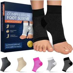 Compression Socks for Plantar Fasciitis & Achilles Tendonitis Relief – Pair of Ankle Compression Sleeves for Foot Swelling, Heel Spurs, Pain & Fatigue – Comfortable Arch Support Brace for Daily Use