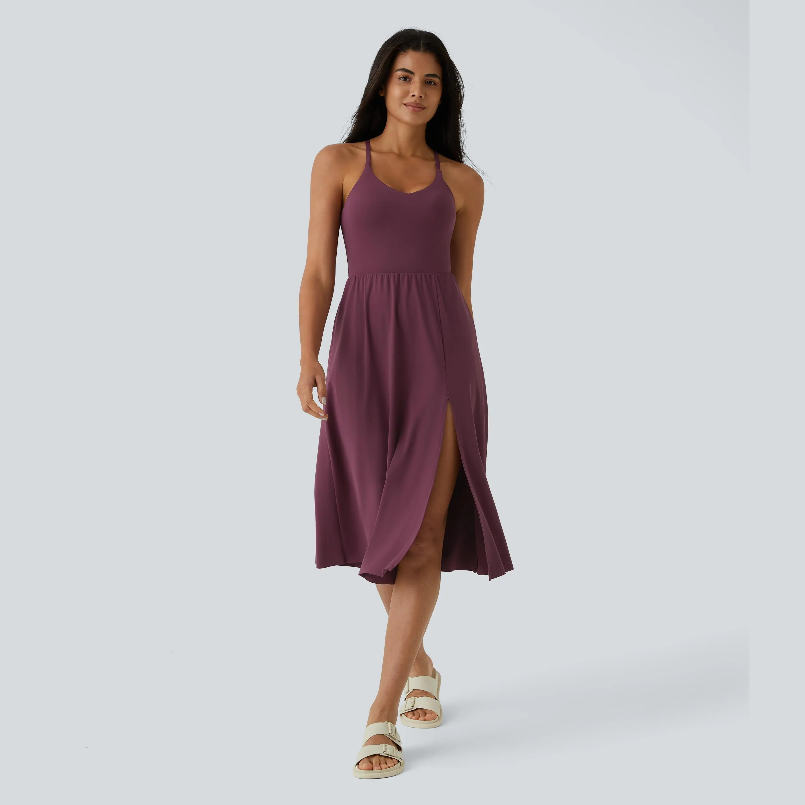 Halara Everyday Midi Chill Dress-La Land Halara Everyday Midi Chill Dress-La Land