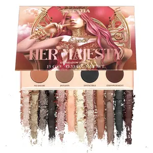 Nude Eyeshadow Palette Her Majesty - 12 Long-Lasting Nude Shades for All Day Wear - Blendable Eye Shadow Palette - 0.47 Oz