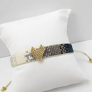 Miyuki heart design bracelet ( adjustable)