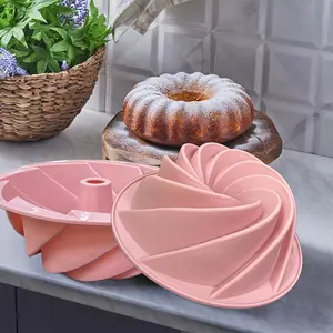 Spiral Silicone Cake Mold, Heat Resistant Non-Stick Baking Mould for Fluffy Cakes, Mousse & Desserts, Perfect for Home Baking & Parties