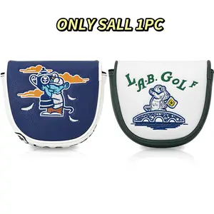 Df3 Putter Golf Club Head Cover, Magnetic Closure Scratch Resistant PU Material, Fluffy Lining & Cute Cartoon Design, Compatible with Df3 Putter Model, Golf Accessories