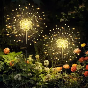 【Springtok】GIGALUMI Garden Outdoor Decor Lights 120 LED, Solar Garden Lights for Yard Outside Fairy Garden Lights Decorative, Solar Lights for Yard Pathway Flowerbed Planter Balcony Patio Garden Decor