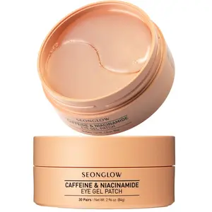Caffeine and Niacinamide Eye Gel Patches 30 Pairs: Korean Skin Care, Reduces Puffiness and Dark Circles, Skin Elasticity, Evens Out Skin Tone, Deeply Hydrate the Skin 2.96oz