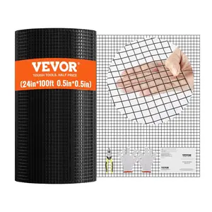fathersdaygift VEVOR Hardware Cloth, 24''x 100' Galvanized Wire Mesh Roll, 19 Gauge Chicken Wire Fence Roll, Vinyl Coating Metal Wire Mesh for Chicken Coop Barrier, Rabbit Snake Fences, Poultry Enclosures