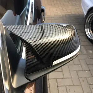 ABS Carbon Fiber Pattern Rearview Mirror Covers for BMW, Compatible with F20 F21 F22 F23 F30 F32 F36 X1 E84 F87 Models, Side Mirror Caps Replacement - 2 Piece Set