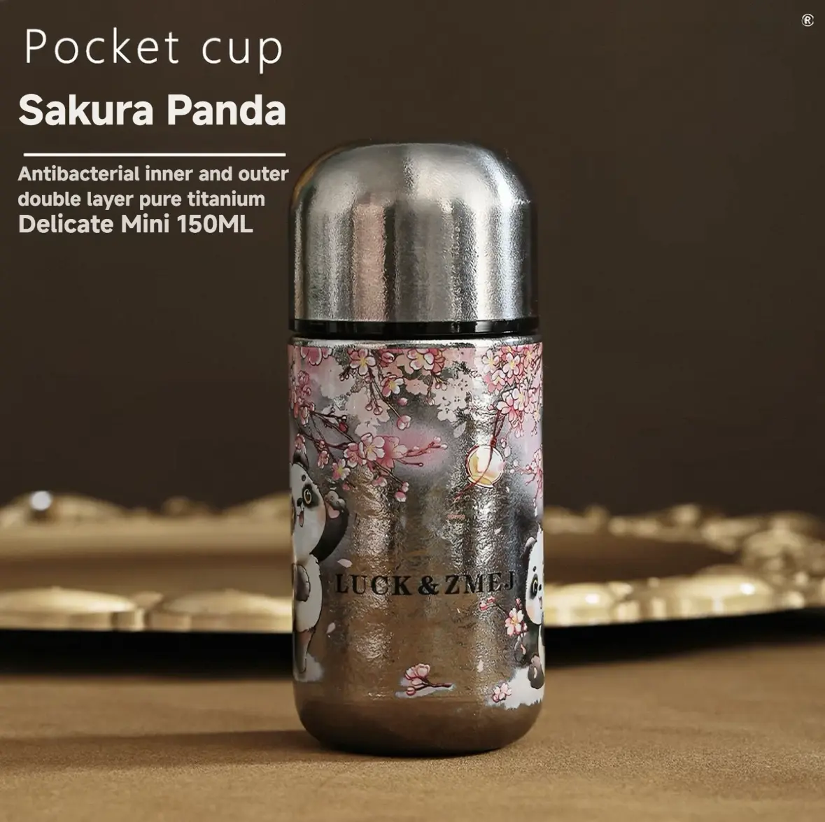 Men's and women's water cup pure titanium full titanium thermos cup small portable small capacity 2026 new mini inside and outside titanium carry-on cup car cup pocket cup