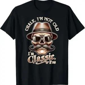 Summer t Shirts Men's "I'm Not Old, I'm Classic Foo" Graphic Tee - Funny Cholo Chicano Lowrider Design