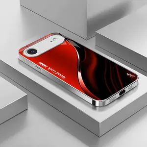 Suitable for [iPhone 17 Air] High-end simple silk electroplated metal glass mobile phone case, affordable, fully shockproof, drop-proof, wear-resistant-995