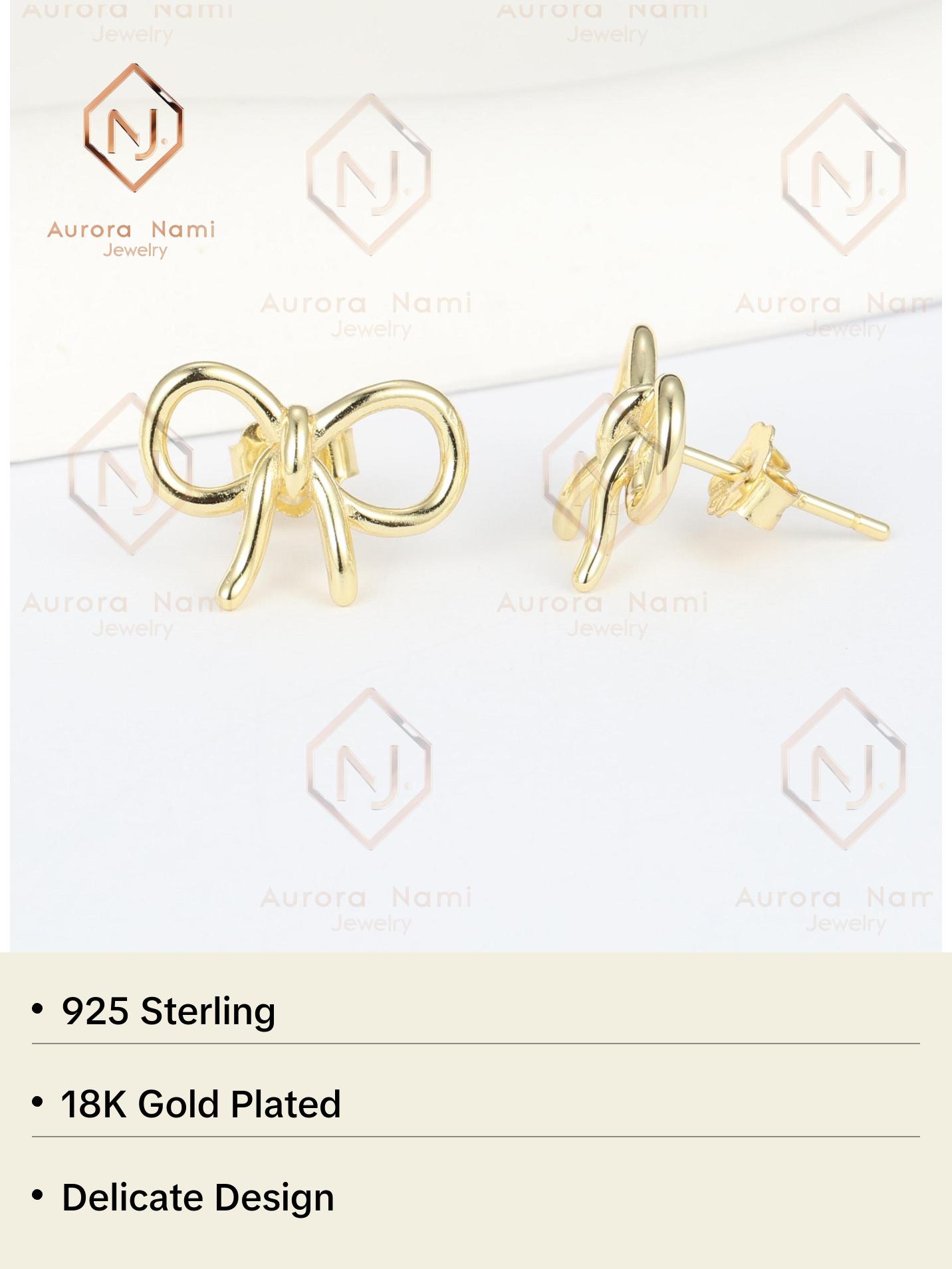 Gold Bow Earrings