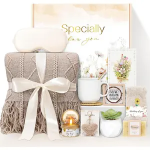 Get Well Gifts for Women Self Care Gifts, Sympathy Gift Baskets Spa Gifts Set, Thinking of You Inspirational Hug in a Box Gifts for Mom Her Friend Sister W