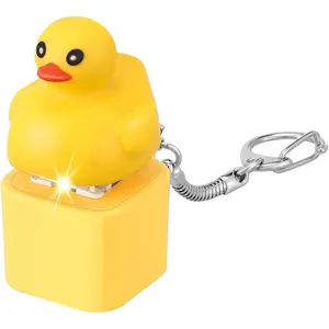 Quacking Duck Fidget Toy, Rechargeable Duck Keyboard Keycaps, Fun & Portable Stress Relief Fidgeting, Sensory Toy with Colorful Lights, Light Up Keys