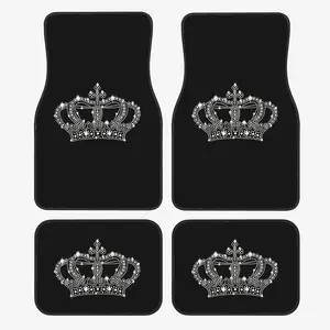 4-Piece GM floor mats, Queen Crown Design - Durable polyester all-weather protection for front and rear seat coverage on all models