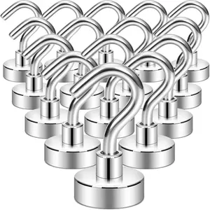 Heavy-Duty Magnetic Hooks, Steel Snap Hooks, 30lbs Capacity for Cruise Cabins & More, Extra Strong Magnet Design, Durable Steel Material, 2-Pack Set