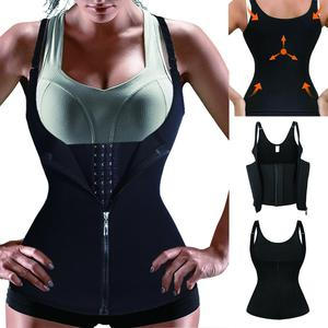 Waist Trainer for Women Corset Shapewear with Zipper Women's Waist Cincher Tank Top with Adjustable Straps