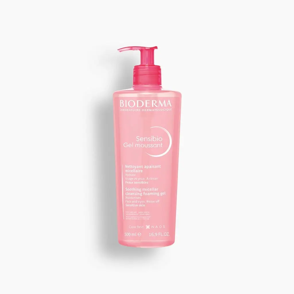 Bioderma Sensibio Foaming Gel Gentle Face Cleanser, Cleansing and Makeup Removing Refreshing Feeling for Sensitive Skin 16,9 FL. OZ