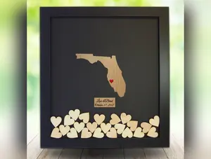 Florida Drop Box Guest Book Frame