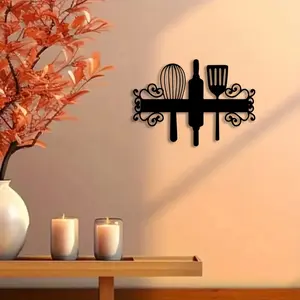 1pc Culinary Tools Metal Wall Art, Culinary Tools Statue Mural, Perfect for Kitchen Island, Pantry, Kitchen Tool Wall Decor, Chef Decor, Ideal Gift for Home Chefs