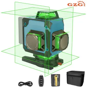 GZG 1 Set of 16 Laser Level Kits with Digital Display, Remote Control & USB Charging, Ideal for Home Renovation & Woodworking Gifts