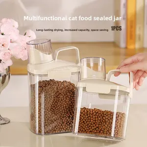 Pet Dry Food Storage Bucket, Cat Dog Grain Bucket, Rice Bucket, Sealed Insect-Proof Moisture-Resistant Storage Jar, Bulk Grain Organizer Box