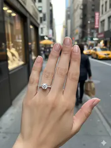 GIA Certified 1.01 ct F SI2 Round Diamond Ring white gold