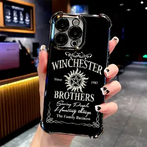 S-upernatural TV Theme Dean and Sam Phone Case Compatible with iPhone 17/16/15/14/13/12/11/Pro/ProMax/Plus/17Air And Samsung series,Four-corner Airbag Electroplated Anti Drop Soft Case,Tv Show Merchandise, Special Gift