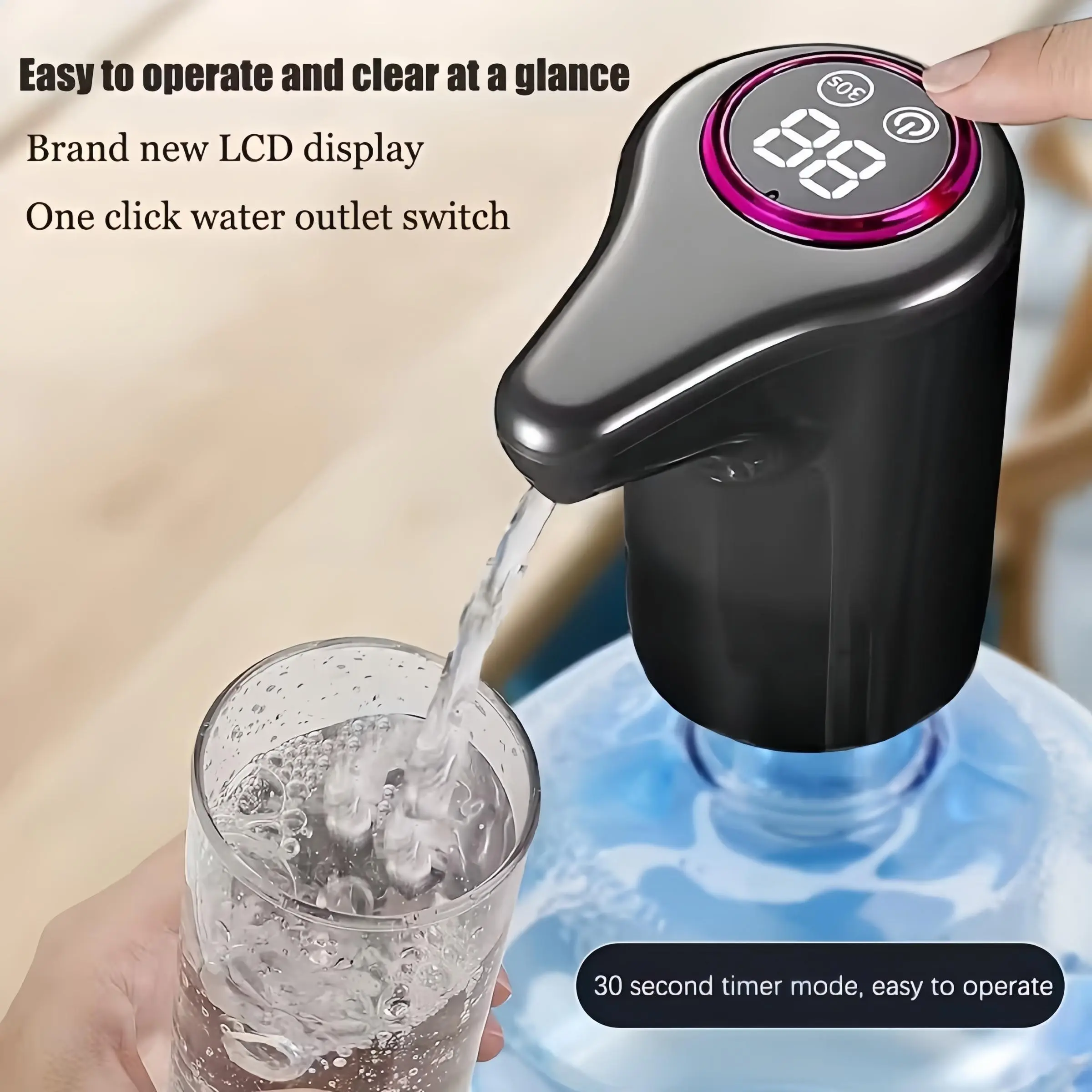 Electric water pump, smart home automatic bottled water dispenser, USB charging, automatic smart mineral water bottle water dispenser, home water dispenser pump, wireless water pump, USB Rechargeable Dispenser, Water Dispenser Faucet