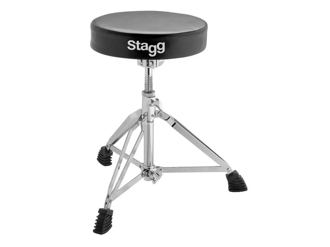 212 MAIN Adjustable Double-Braced Heavy Drum Throne (Model 21665) - Steel Frame, Chrome Finish, Anti-Sinking Memory Clamp, Holds Up to 330lbs, 4.5kg Build, Musical Instruments Percussion Accessory for Hobbyists