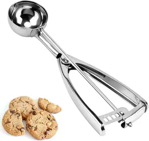 Cookie Scoop, Ice Cream Scoop,18/8 Stainless Steel, Cookie Scoops for Baking, 2Tbsp/ 30ml/ 1oz Cookie Dough Scoop, Ice Cream Scooper with Trigger Release, Cookie Scooper for Baking