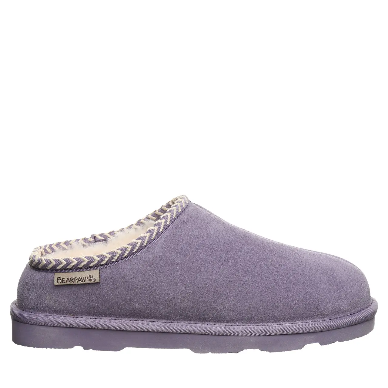 BEARPAW Tabitha Women's Slip-On Closed-Toe Casual All-Seasons Comfort Suede Indoor Slippers - Purple Sage